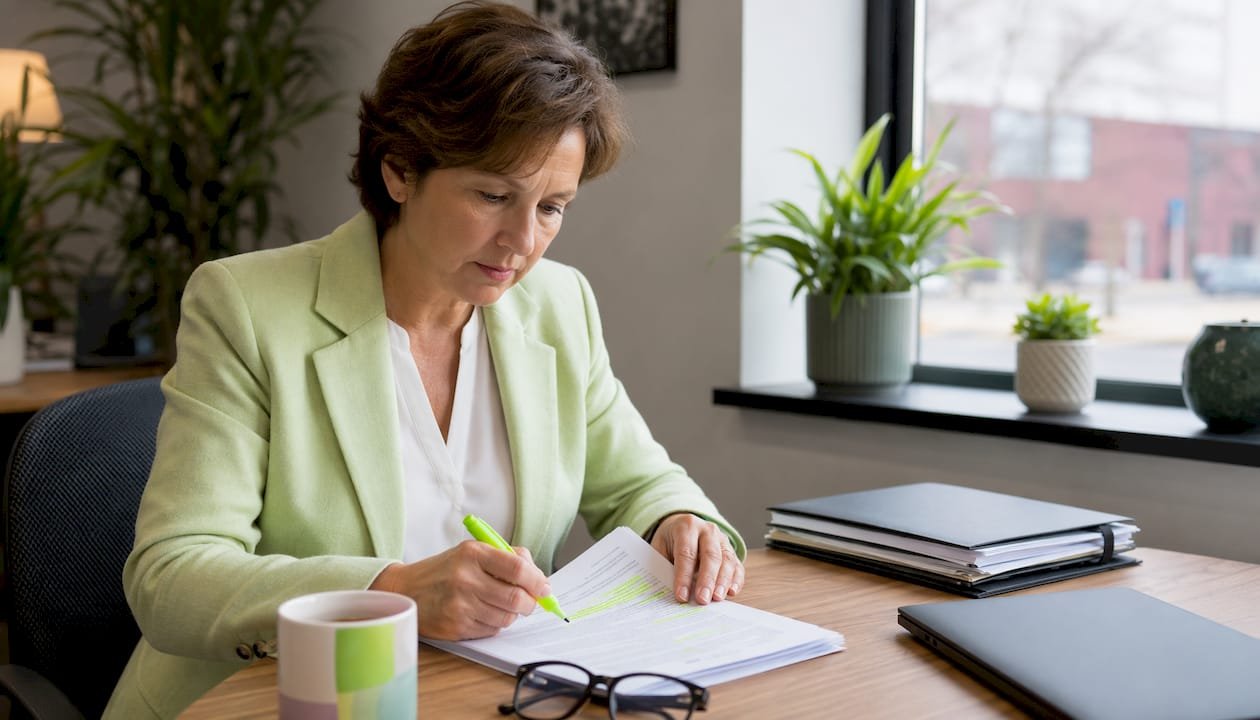 Professional reviewing debt protocol documents