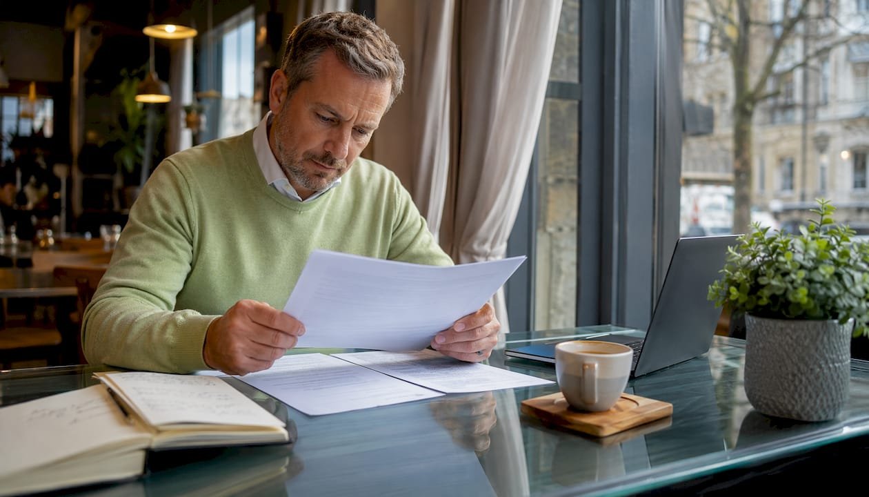 Professional reviewing UK debt regulation documents