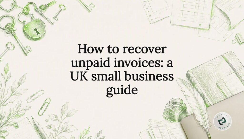 Decorative title card illustration for invoice recovery