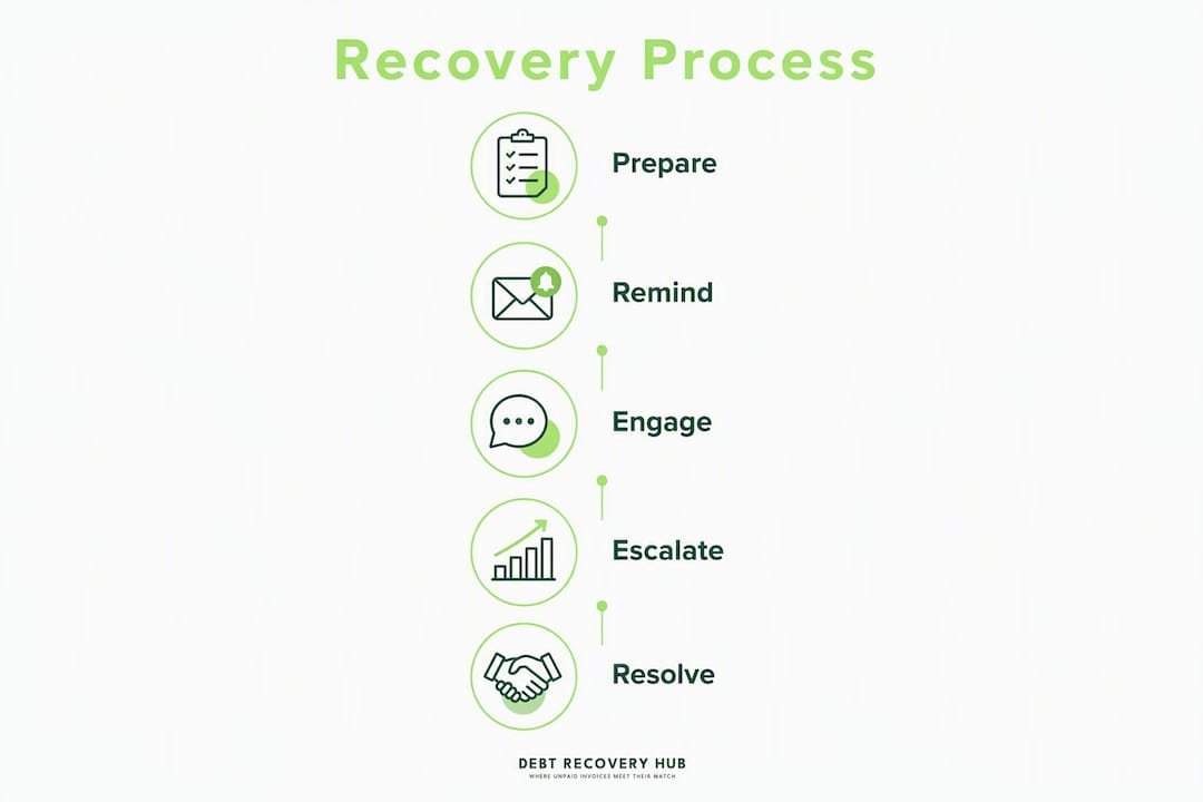 Infographic showing service charge recovery steps